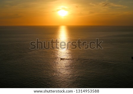 beautiful sunset above the sea