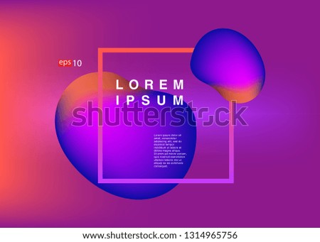 Set isolated elements of holographic chameleon design palette of shimmering colors Modern abstract pattern colorful fluid paint design