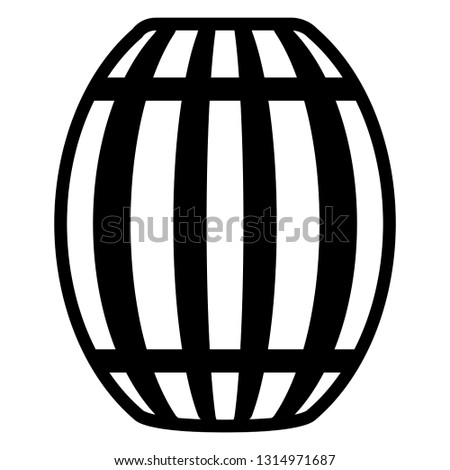 PrintIsolated wooden beer barrel. Vector illustration design