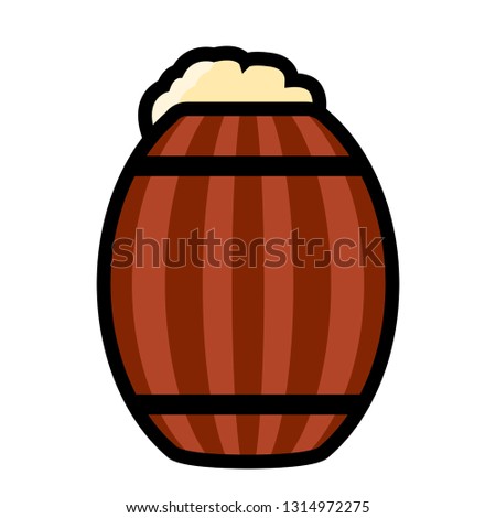 PrintIsolated wooden beer barrel. Vector illustration design