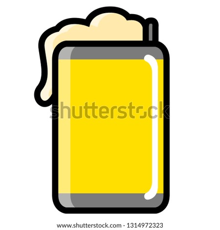 Isolated beer glass can. Vector illustration design