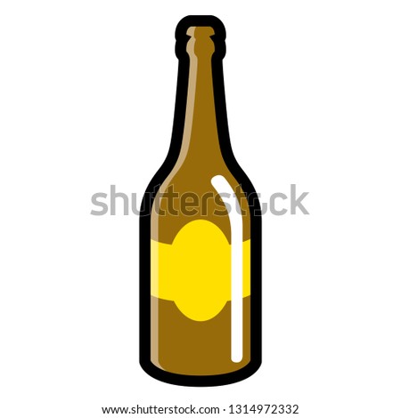 Isolated beer bottle icon. Vector illustration design