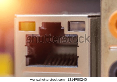 Network connector close up