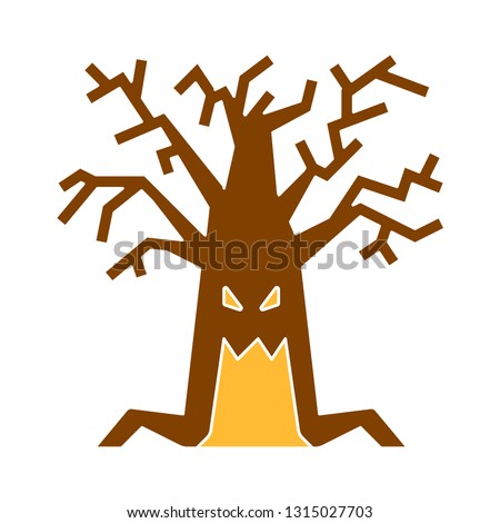 oak icon- oak isolated , wood tree illustration - Vector oak tree