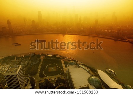 Sunset Huangpu River, Shanghai