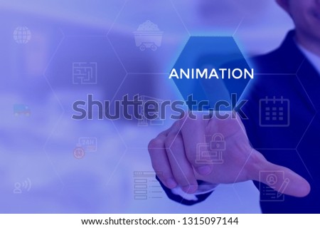 select ANIMATION - technology and business concept