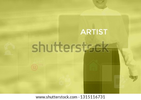 select ARTIST - technology and business concept