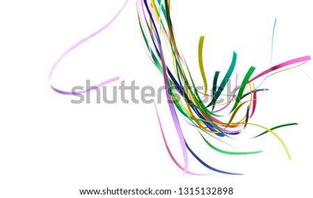 Carnival background with colorful serpentines moving horizontally