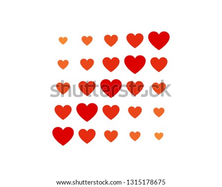 red heart pattern proximity design