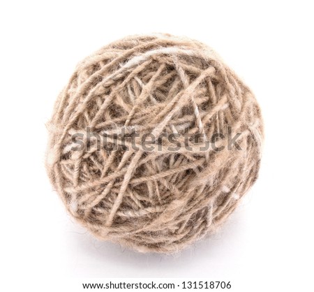 Thread Knitting wrapped in a ball close.