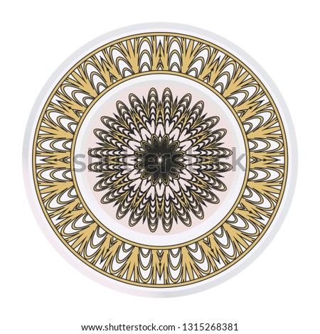 Ornamental Floral Pattern. Hand Draw Mandala. Decorative Elements. Vector Illustration. Anti-Stress Therapy Pattern. Oriental Pattern. Indian, Moroccan, Mystic, Ottoman Motifs.