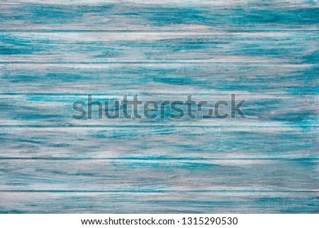 Textured white and turquoise wooden background with empty or free copy space