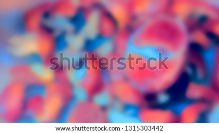 Nature wallpaper blurry background with tangerine or mandarin. Abstract colorful gradient with fruit and game of color. Toned image. Concept.