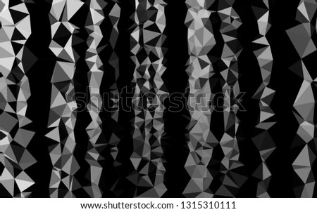 Light Silver, Gray vector polygonal background. Shining illustration, which consist of triangles. Brand new style for your business design.