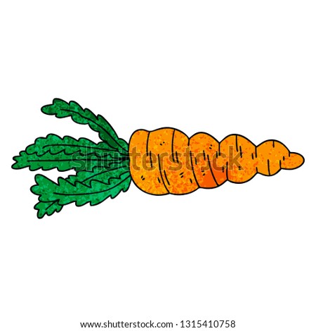 hand drawn quirky cartoon carrot