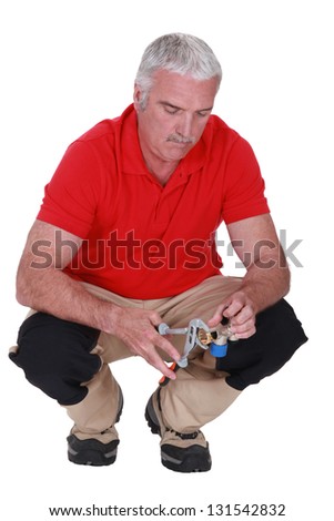 Portrait of a plumber