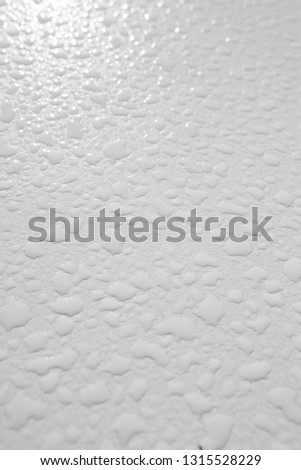 Beautiful texture of raindrops. Background white.