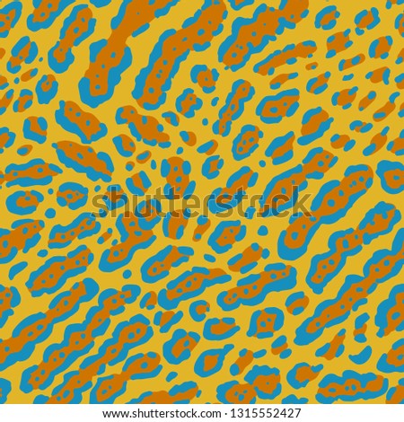 Seamless colorful pattern of ocelot or leopard. Animal print