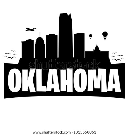 Oklahoma City. City Skyline. Silhouette Banner City. Design Vector. Famous Monuments.