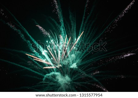Fireworks With Black Background                               