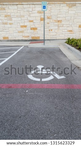 View of Handicap PArking Slot During the Day