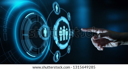 Human Resources HR management Recruitment Employment Headhunting Concept. Royalty-Free Stock Photo #1315649285