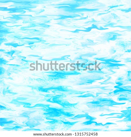 Sea water texture, abstract hand painted watercolor background, vector illustration Royalty-Free Stock Photo #1315752458