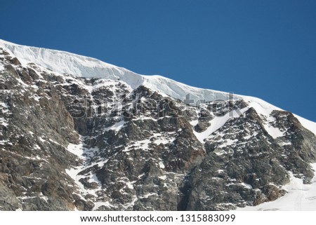 Snow mountain in the Swiss apls