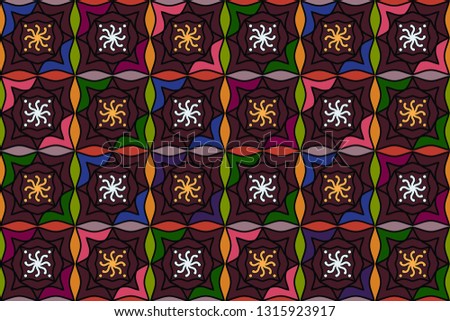 Modern batik motifs with various colors, simple, creative and amazing concepts. - Vector. 