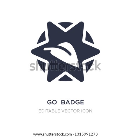 go  badge icon on white background. Simple element illustration from General concept. go  badge icon symbol design.