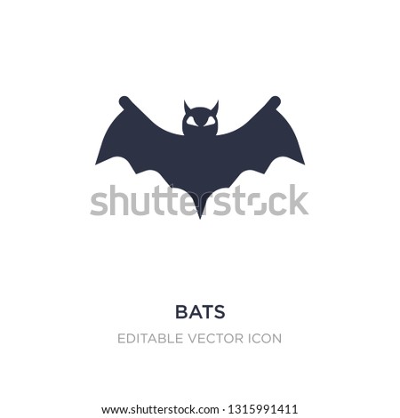 bats icon on white background. Simple element illustration from Halloween concept. bats icon symbol design.