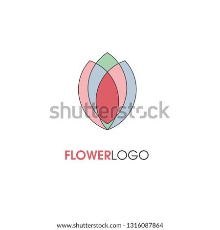 Template for flower logo