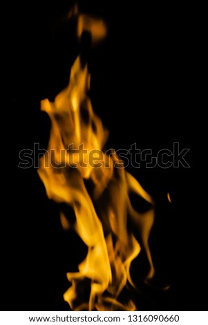 Abstract fire flames on a black background.