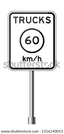 Road traffic sign. Blank board with place for text.Mockup. Isolated information sign. Direction. Vector illustration.White background.