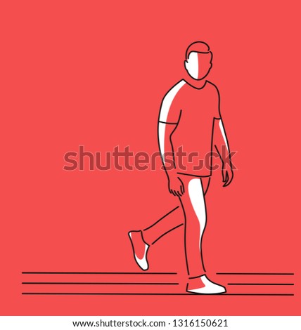 Sport and activity line drawing, Vector Illustration