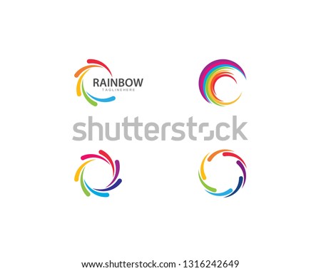Rainbow logo vector template