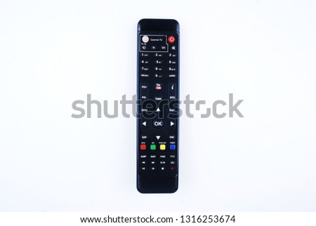 Modern remote control isolated on white