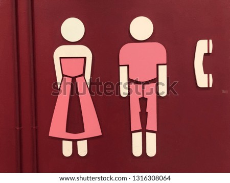 Toilet sign symbol