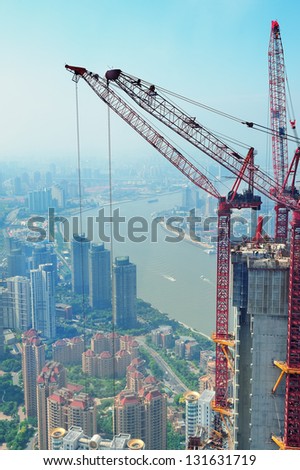  Skyscraper under construction in Shanghai