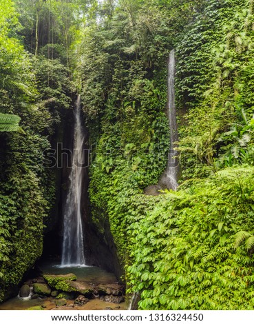 Leke Leke waterfall in Bali island Indonesia