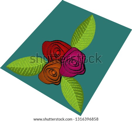 Rose with leaves vector illustration eps 10.