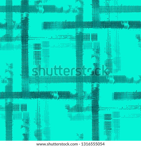 Plaid. Seamless Grunge Stripes. Abstract Texture with Horizontal and Vertical Strokes. Scribbled Grunge Rapport for Chintz, Linen, Paper. Irish Ornament. Vector Texture.