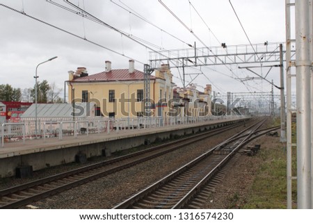 Railway station in the city of Chudovo. Novgorod region.