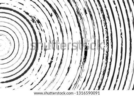 Radial Grunge Overlay Texture for your design. Concentric circles overlay background. EPS10 vector