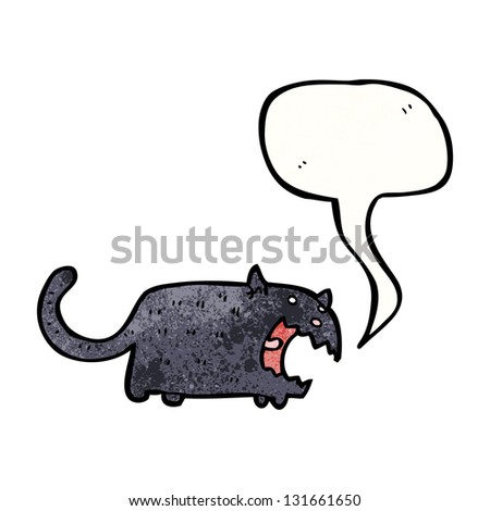 spooky black cat cartoon