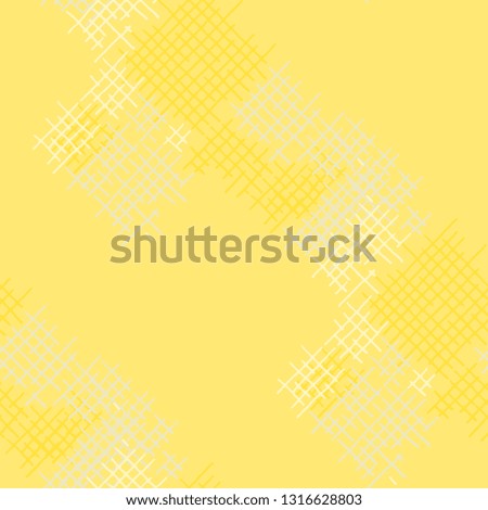Grunge Seamless Lattice. Abstract Pattern. Trendy Hand Drawn Texture with Scribble Crossing Lines. Colorful Vector Pattern for Cotton, Calico, Textile. Abstract Seamless Pattern.
