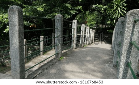 bridge fence with a simple design