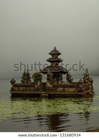 Pura Danau Beratan, Balinese temple on a lake, Indonesia