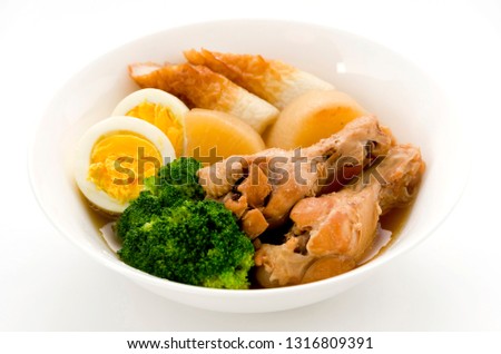 simmered chicken with daikon
