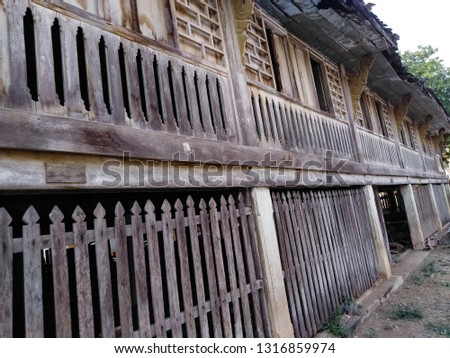 
Ancient Thai wooden temple